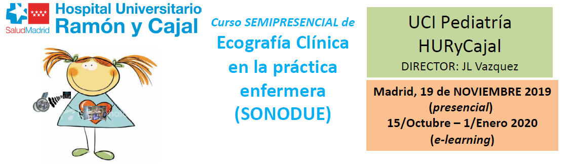Curso SEMIPRESENCIAL de Ecografía Clínica en la práctica enfermera (SONODUE). Hospital Ramón y Cajal.